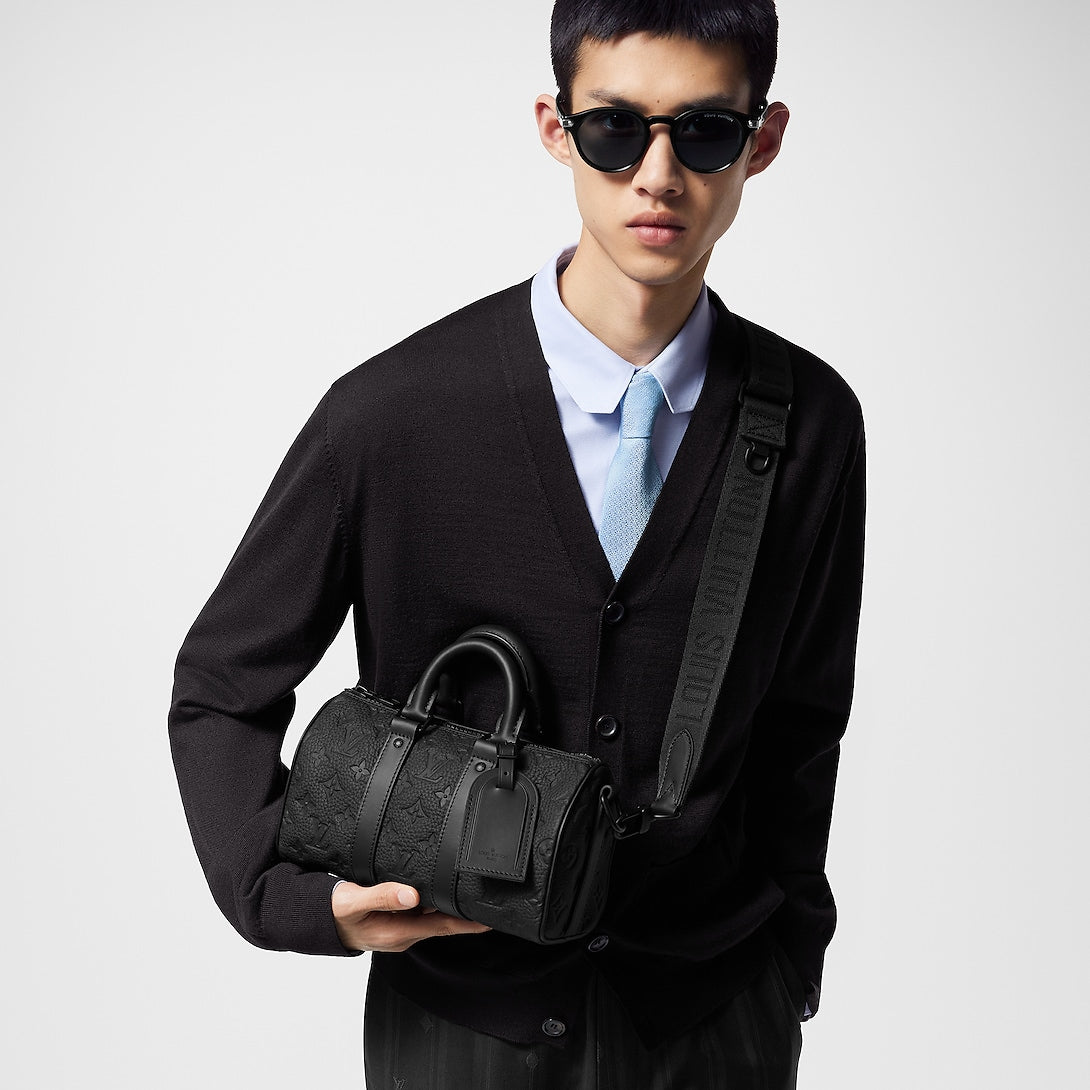 Sac Keepall Bandoulière 25 Black Cuir