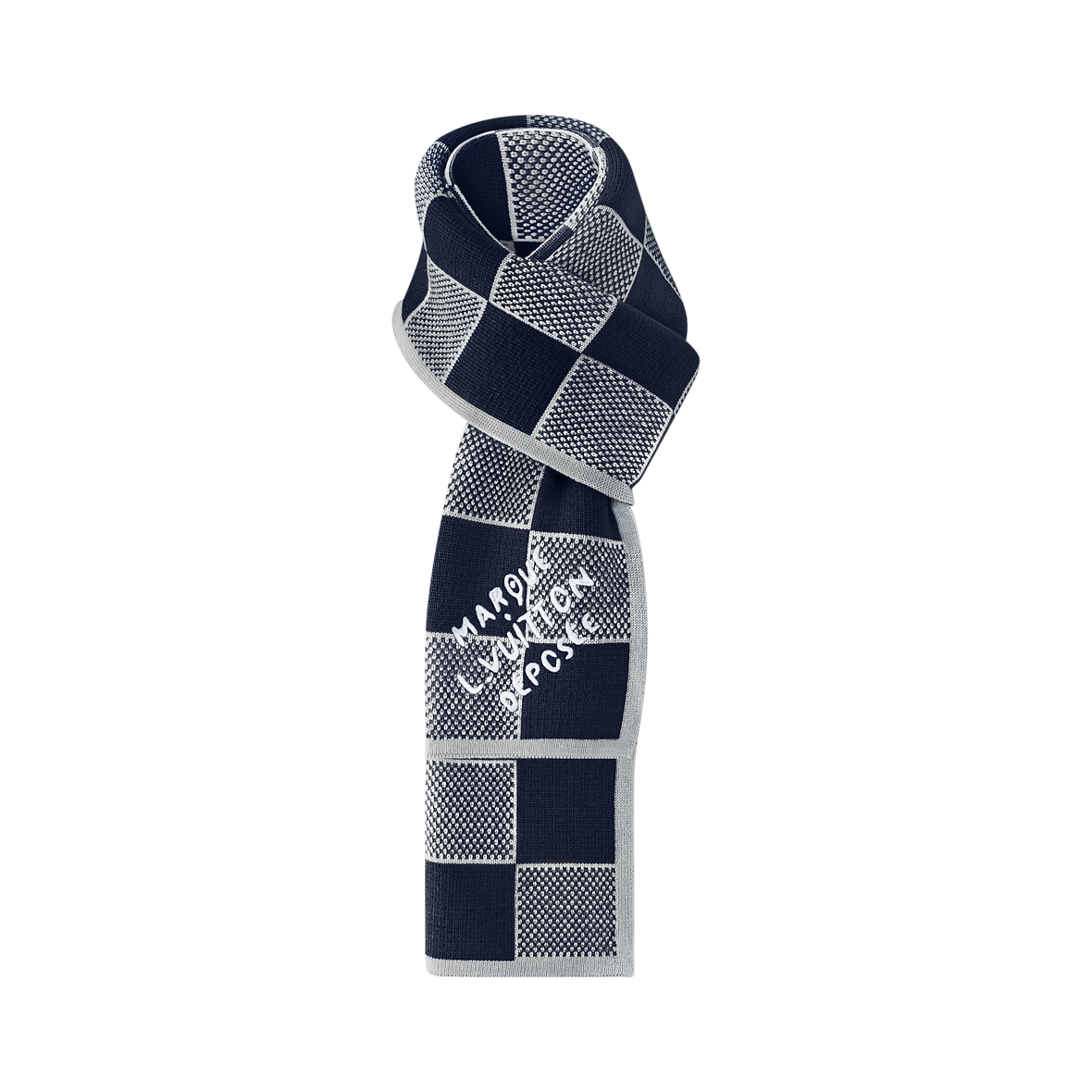 Bonnet et Écharpe Damier Heritage Blue Marine