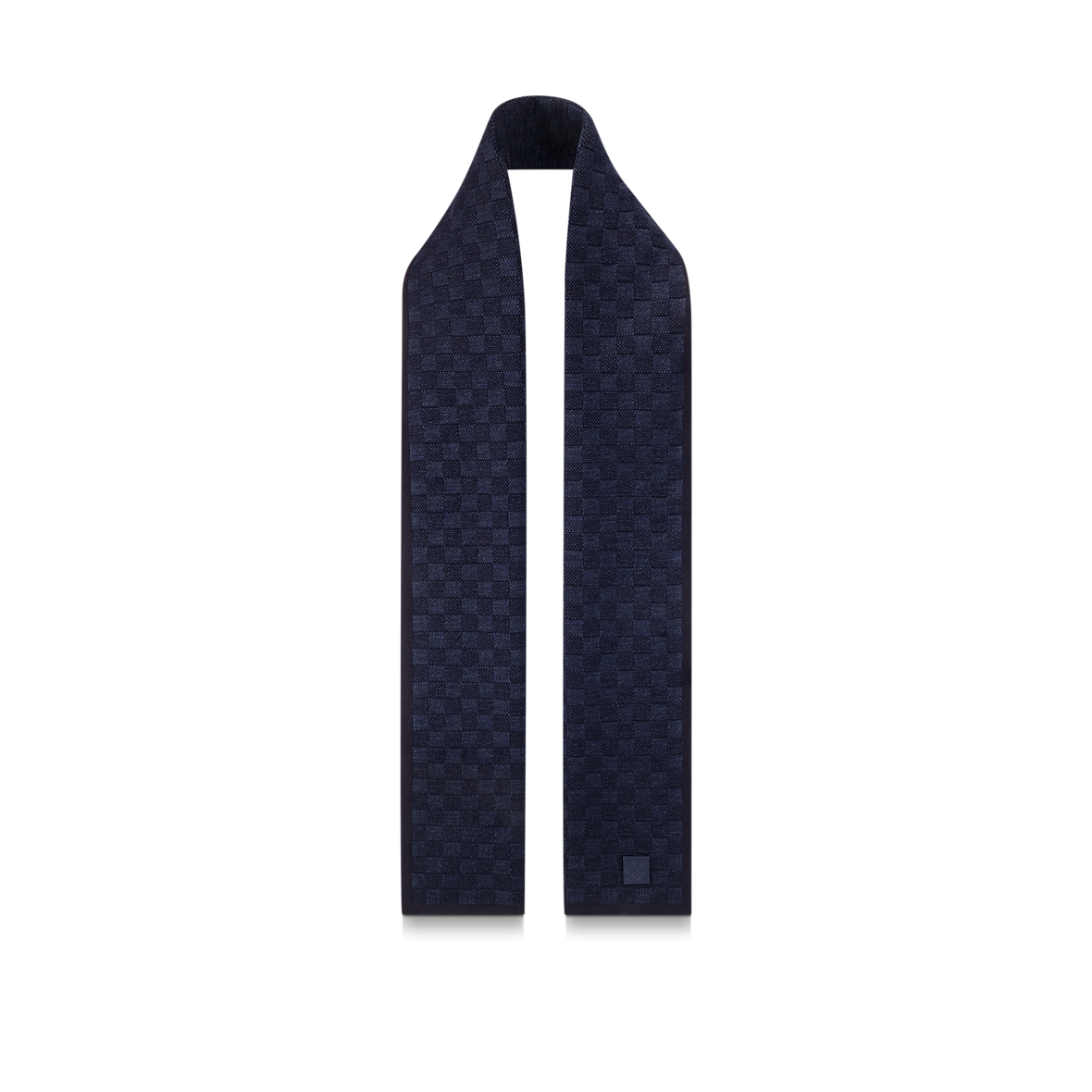 Bonnet et Écharpe Néo Petit Damier Blue Marine