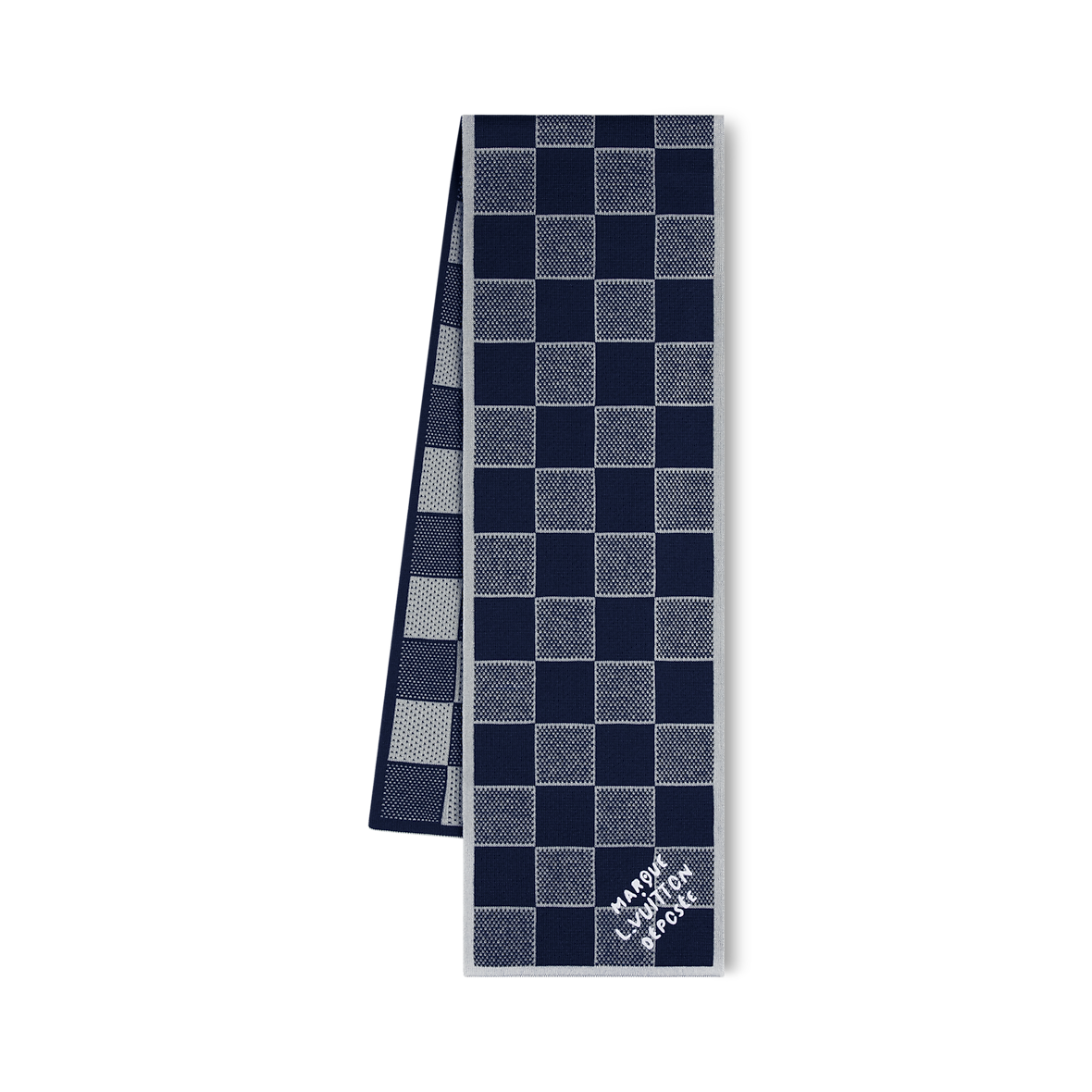 Bonnet et Écharpe Damier Heritage Blue Marine