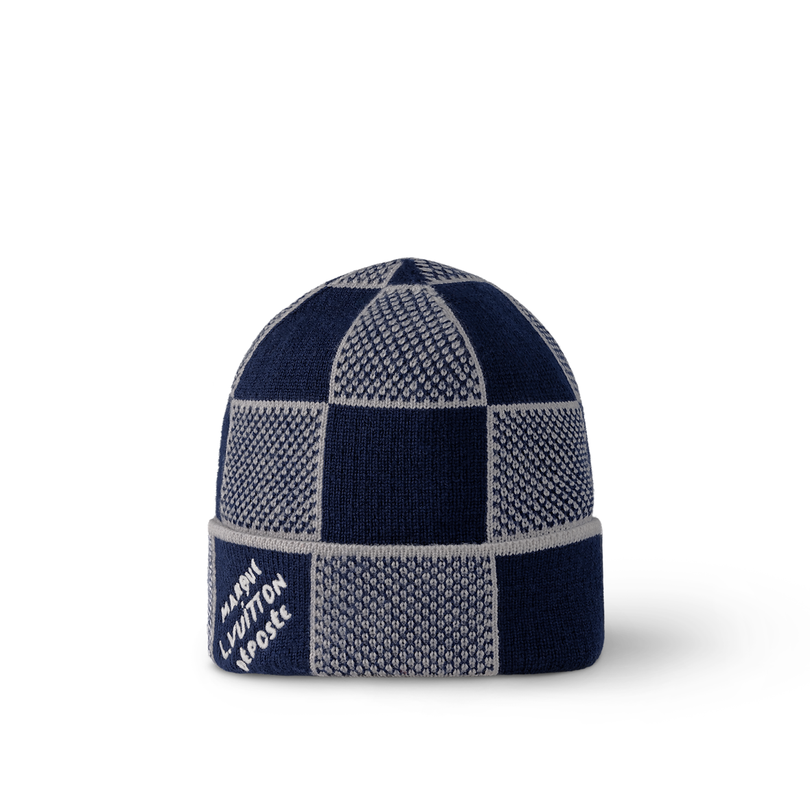 Bonnet et Écharpe Damier Heritage Blue Marine